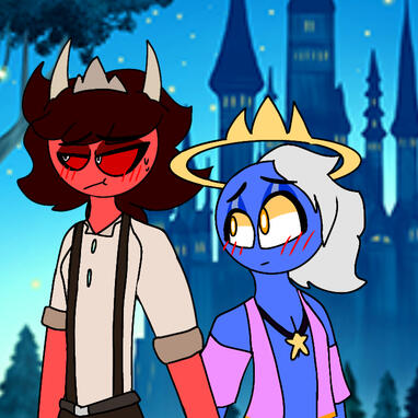 My boys Joey and Theo(AKA my Void Monarch and Chronomancer) on a date.